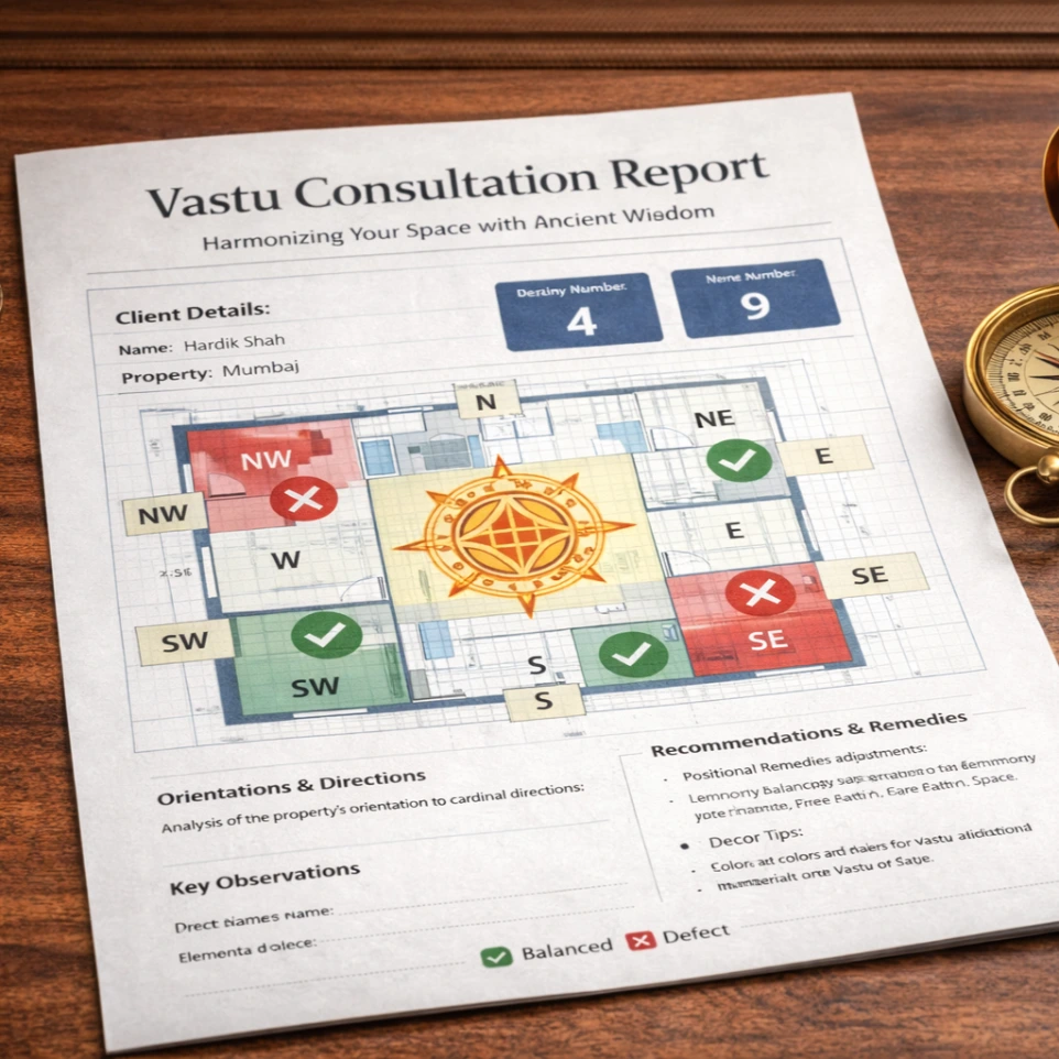 Detailed Vastu Report with Remedies